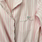 Victoria's Secret Shirt Dress Nightgown Pajama Size Small Pink White Silver Photo 8