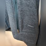 Athleta  STRONGER CYA HOODED FLEECE JACKET COAT FULL ZIP PEACOCK BLUE SZ LP Photo 5