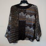 Chico's  Silk Blend Burnout Open Front Cardigan Style Top Size Medium Photo 5
