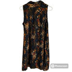 Beach Lunch Lounge Shirt Sleeveless Dress XS Black Whimsigoth Western Aztec Photo 1