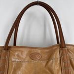 Tod's Womens Cowhide Calf Leather Shade Shopping Media Shoulder Tote Bag Brown Photo 2