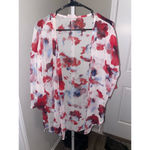 Peach Love California Peach Love Kimono Coverup Top Tie Front Floral Boho Festival Beach Summer OS Photo 6