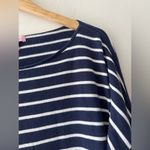 Lilly Pulitzer Navy Stripe Coolmax Elba Sweater With Tassels Photo 2