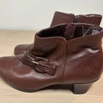 Easy Spirit  Chocolate Brown Leather Winter Ankle Booties Boots 7.5 M Photo 1