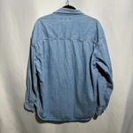 VTG Light Blue Denim Button Up Top Long Sleeve Retro Western Flap Pockets Boho L Size L Photo 1