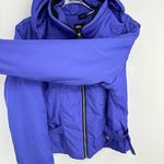 NILS Ski Jacket Size 10 Stowaway Hood Skiwear Zipper Front Blue Photo 6