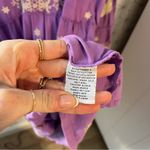 Johnny Was  Arzella Knit Easy Tiered Dress Purple Embroidered Photo 9