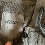 Aerie  oversize Boho hooded pull over dark wash gray Photo 7