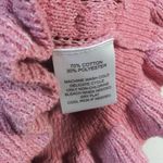 Calligraphie Pink Puff Sleeve Swiss Dot Ruffle Short Sleeve Sweater Size Small Photo 5