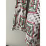 ASOS  DESIGN flare sleeve crochet mini‎ dress Pink Green Square EUC Size 4 Photo 6