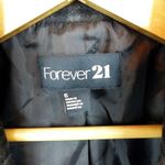 Forever 21 Blazer Jacket Womens 6 US Black Gray Plaid Wool Blend Preppy VTG Y2K Photo 2