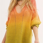 Free People Come Together Ombré Chunky Sweater Tunic Photo 0