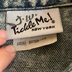 VINTAGE Tickle Me! New York Denim Jacket Y2K White Washed Women’s Style Coat Blue Size L Photo 3