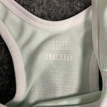 PINK - Victoria's Secret PINK Victoria’s Secret Racerback Sports Bra Medium Mint Green Silver Photo 1