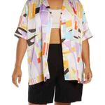 Open Edit  Oversized Satin Camp Shirt Photo 2