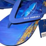 Guy Harvey  Cayman Surface Shark Men’s Thong/Flip Flop Sandal Size 8 New With Tag Photo 1