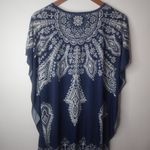Cristinalove  Blue White Tunic Top L Photo 1