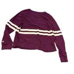 Champion Purple and White Crop-top Crew Neck Sweater Photo 5