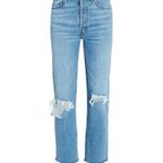 RE/DONE  70s Stove Pipe High-Rise Distressed Crop Jeans Size 25‎ Photo 3