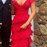 red prom dress Size 4 Photo 0