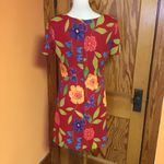 Vintage 90s bright red floral mini dress Size M Photo 7