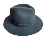 Anthropologie  Women's Blue Wool Fedora Hat One Size Travel Friendly Photo 13