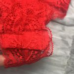 Sexy Lingerie Bodysuit Lace Teddy Snap Crotch V Neck Cut Out One Piece Babydoll Red Size XL Photo 4