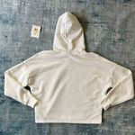 Puma White Logo Relaxed Fit Cropped Hoodie Womens Medium Photo 1