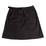 Ann Taylor  Chocolate Brown Orange White Polka Dot Skirt Photo 0