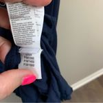 Lucky Brand  Dual Slit Sleeveless Embroidered Detail Navy Maxi Dress Photo 5