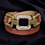 EXPRESS faux leather rhinestone wrap bracelet Photo 0