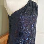 EXPRESS Navy Blue Sequin One Shoulder Dress size Small NWOT Photo 1