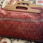 Vintage Woven Aztec Wooden Top Handle Bag Photo 0