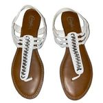 Candie's  Women’s Sandal Shoes White Flats Back Strap Open Toe - Size 10 Photo 0