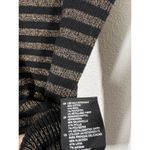 & Other Stories &Other Stories Striped Ribbed Knit Sweater Size Small S Black Gold Metallic Photo 3