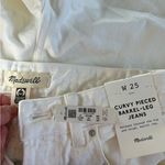 Madewell NWT White Ridged The Curvy Pieced Barrel-Leg Jean Size 25 Photo 7