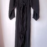 Madewell Black Star Jacquard Lucie Tie-Back Long-Sleeve Jumpsuit 8 Photo 8