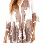 Boho poncho/ summer swim cover up New one size fits most White Photo 0