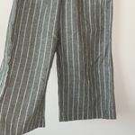 BeachLunchLounge Women’s beach lunch lounge pull on linen Capri pants wide leg striped Small Photo 4