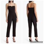 Julia Jordan ‎ Floral Overlay Duster Jacket Jumpsuit Set Black 12 Photo 2