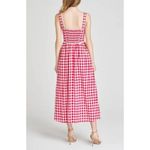 WAYF 💕 x Styled Coco!💕 Gracie Gingham Linen-Blend Midi Dress Red Gingham XL NWT Photo 9