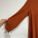 7 For All Mankind Burnt Orange Tiered Maxi Dress Womens S Boho Romantic Prairie Photo 4