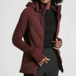 Athleta NWOT Inlet Jacket in Antique Burgundy with Removeable Hood Photo 3