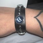 Leather Band Bracelet with Detachable Round Charms “Building Better Boats” “B” “ Black Photo 1