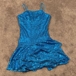 Blue Sequin Mini Dress SIZE 2 Photo 0