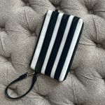 Striped Leather Wristlet Black Photo 1