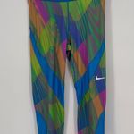 Nike Pro Hypercool Frequency Capri Leggings Womens Large Multicolor Swirl Print Photo 0