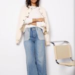 Spanx AirEssentials Crew Neck Pullover Sweatshirt Powder Large Photo 5