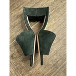 L'Agence  Green Suede Open Toe Block Heel‎ Slip On Size 37 US 6 Photo 1
