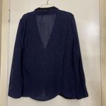 Elie Tahari  blue knit crochet cardigan blazer sweater size US 8 Photo 4
